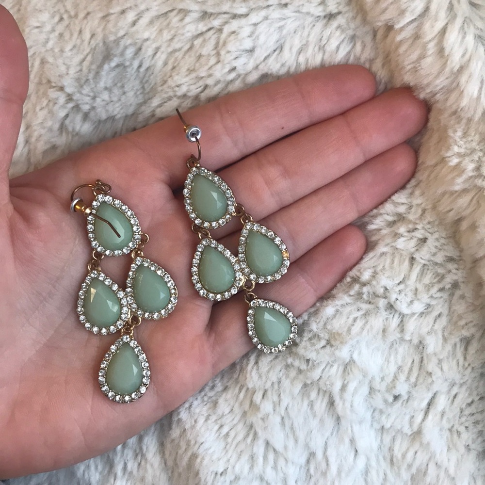 Green earrings